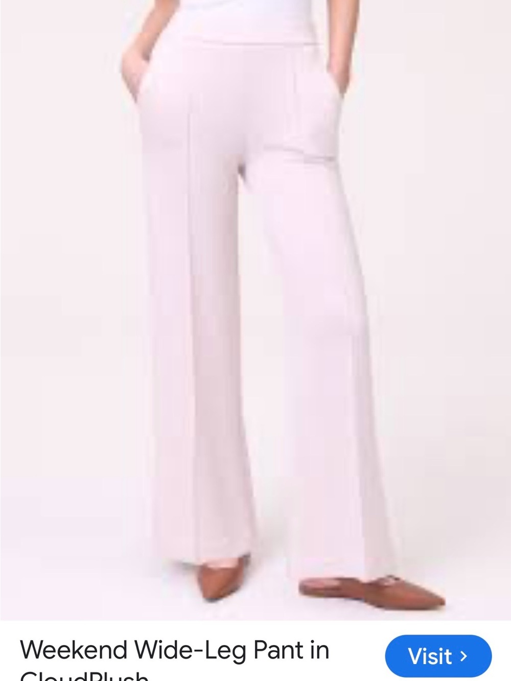 Ann Taylor Blush Wide-Leg Knit Pants size LP